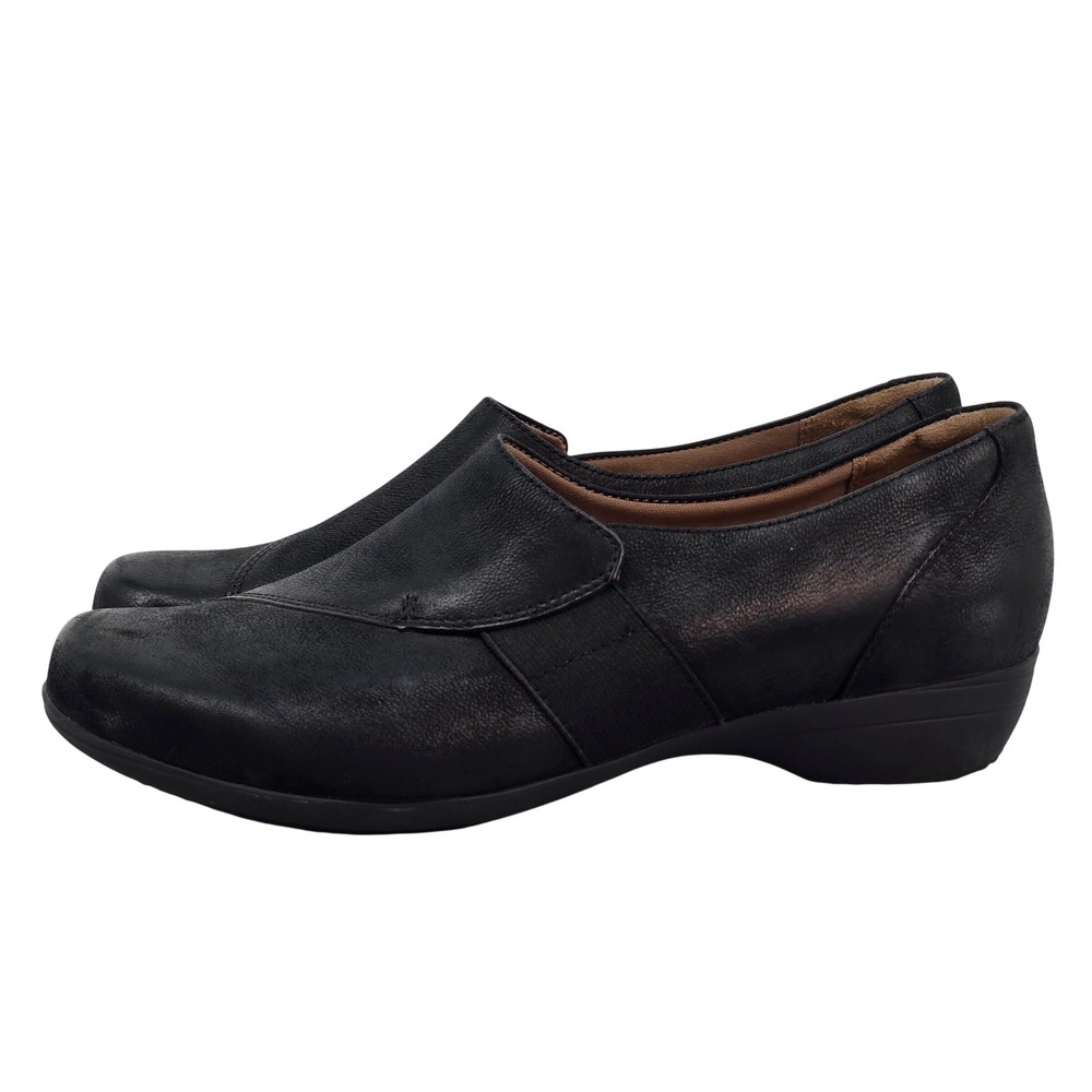 Dansko Fawna Black Leather Slip On Comfort Loafers Shoes Womens 39 5507360200